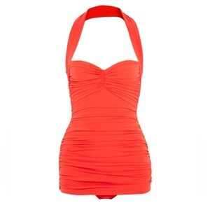 Norma Kamali Bill Mio Halter Neck One Piece Swimsuit